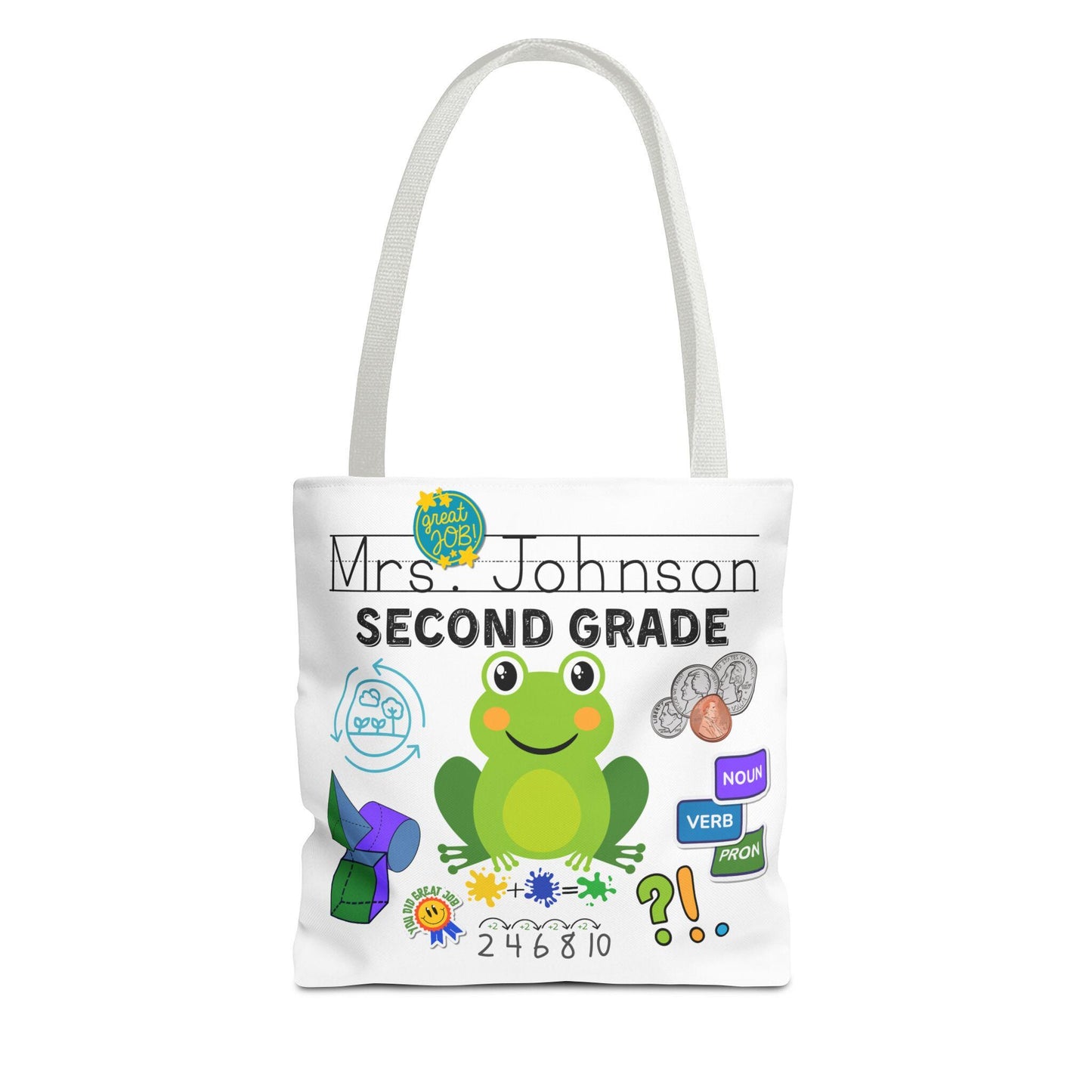 Personalized Second Grade Teacher Tote Bag