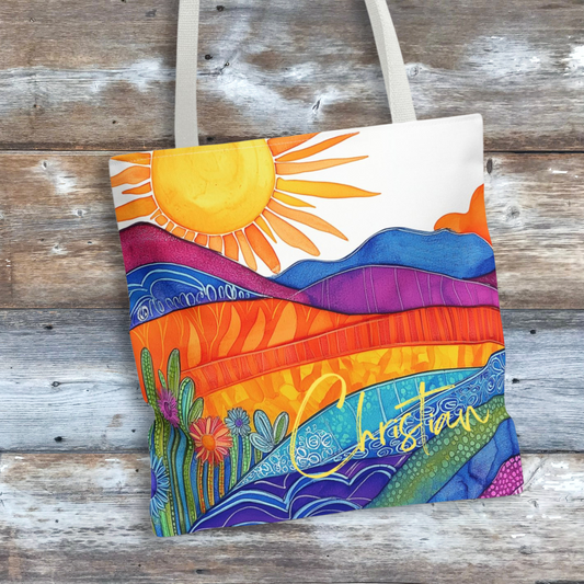 Personalized Rainbow Mountains Bag