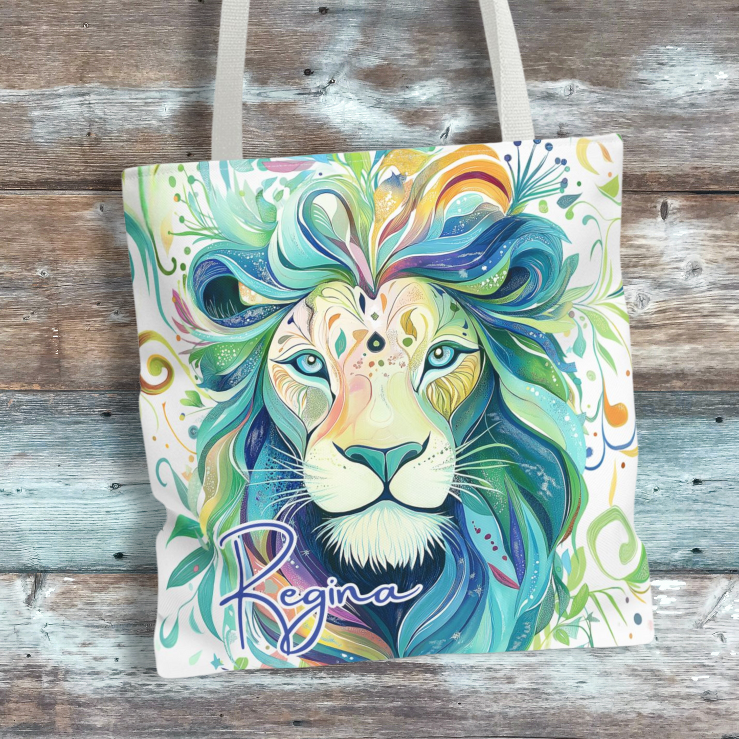 Personalized Leo Lion Tote with Name