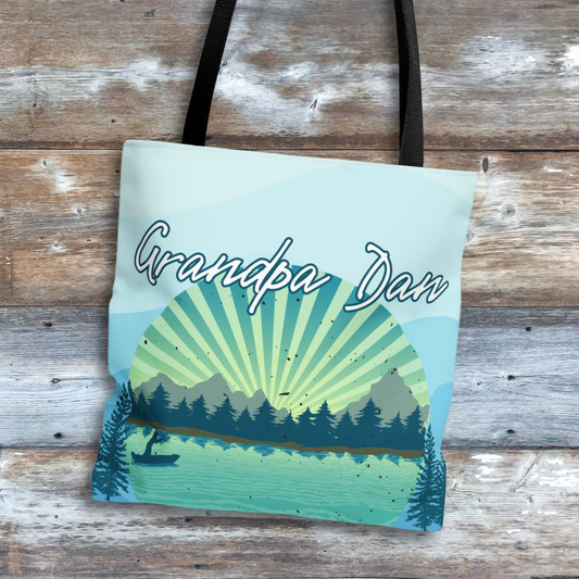 Personalized Sunrise on the Lake Tote