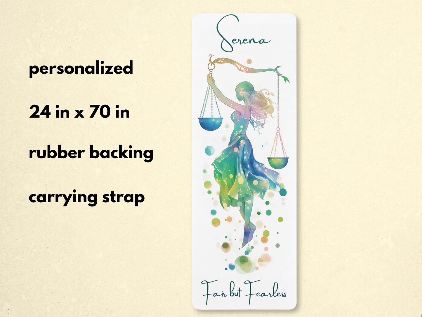 Personalized Zodiac Yoga Mat: Libra Pilates Mat
