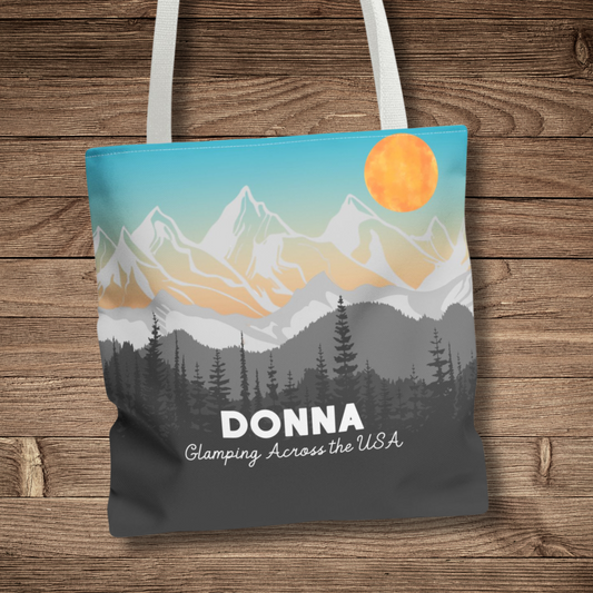 Personalized Rocky Mountain Vacation Tote Bag