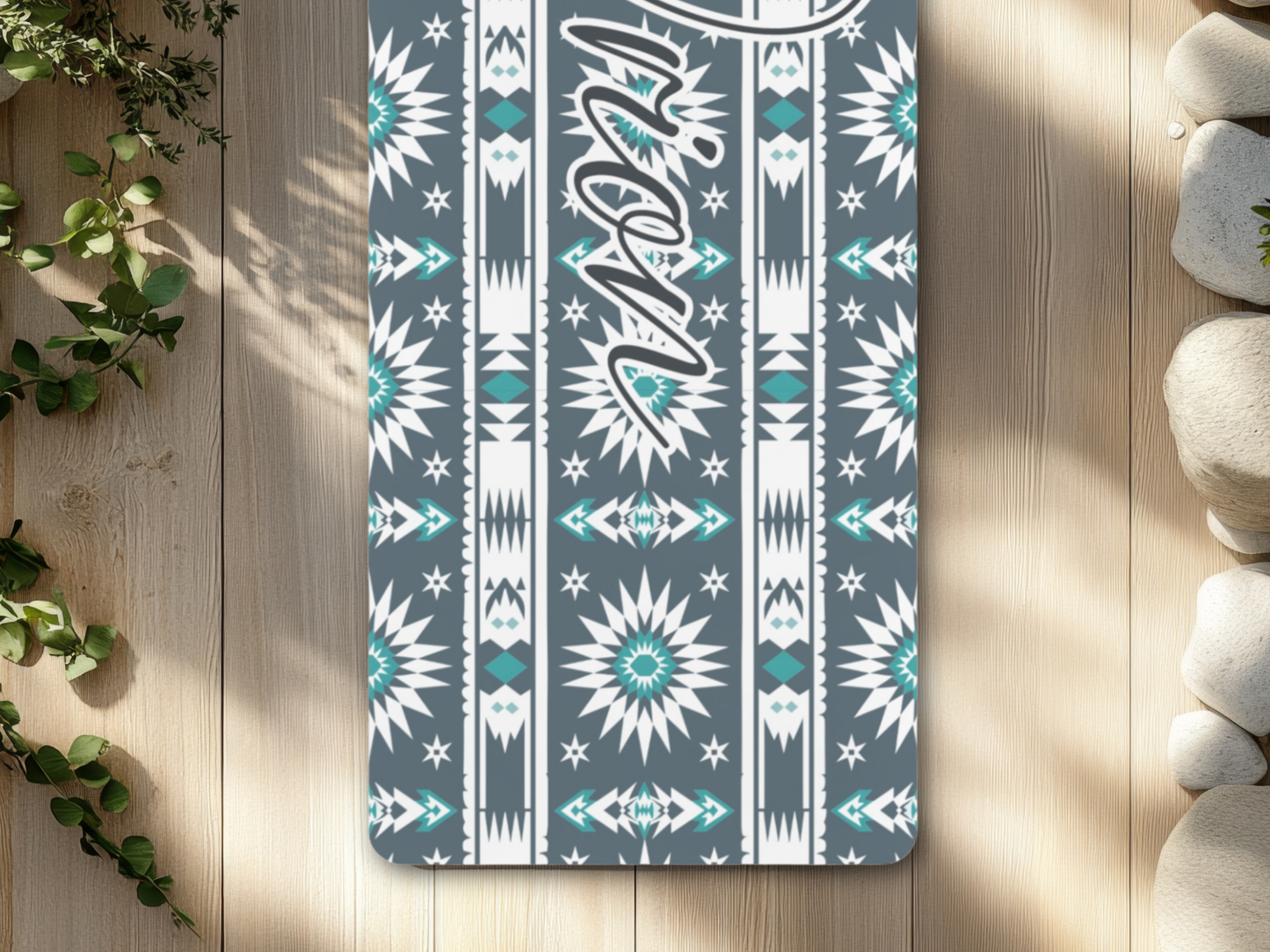 Personalized Southwest Pattern Yoga Mat: Custom Pilates Mat