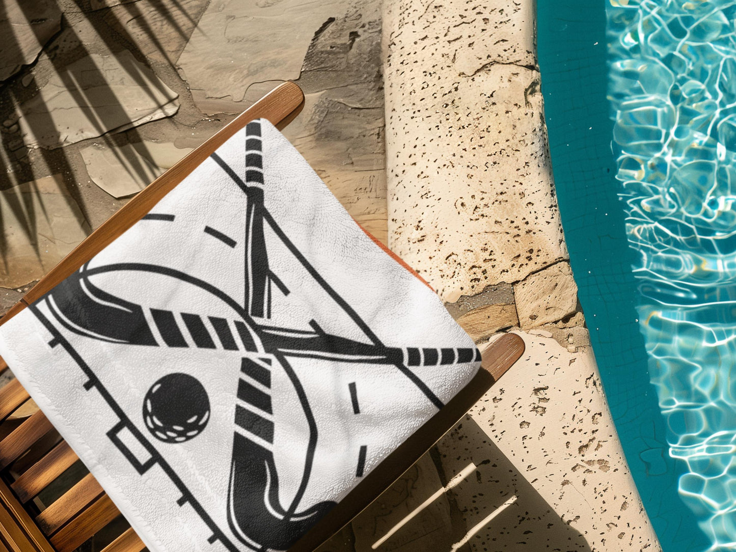 Personalized Field Hockey Towel: Custom Name Beach & Pool Towel