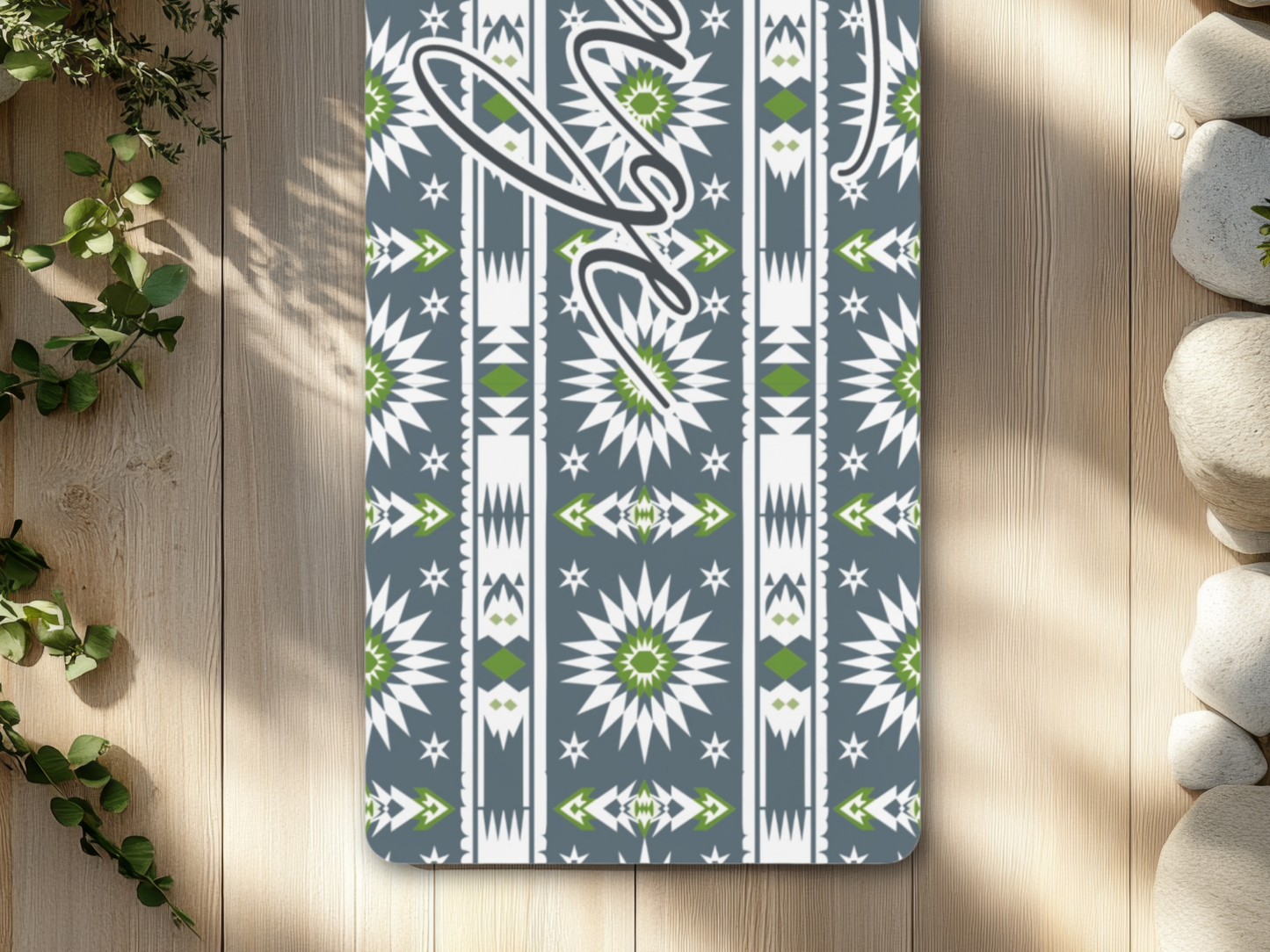 Personalized Southwest Pattern Yoga Mat: Custom Pilates Mat