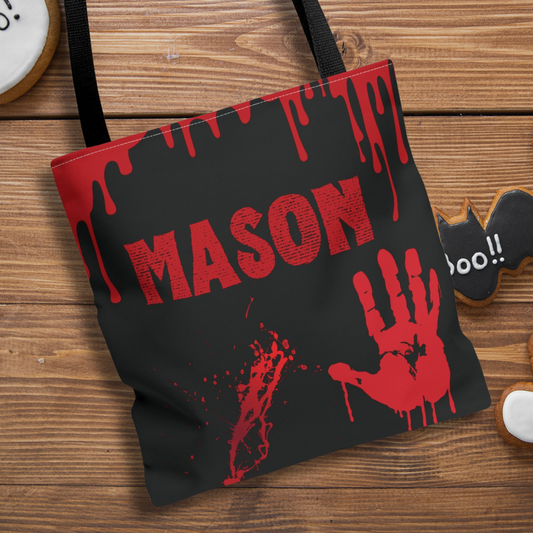 Personalized Bloody Halloween Trick or Treat Bag