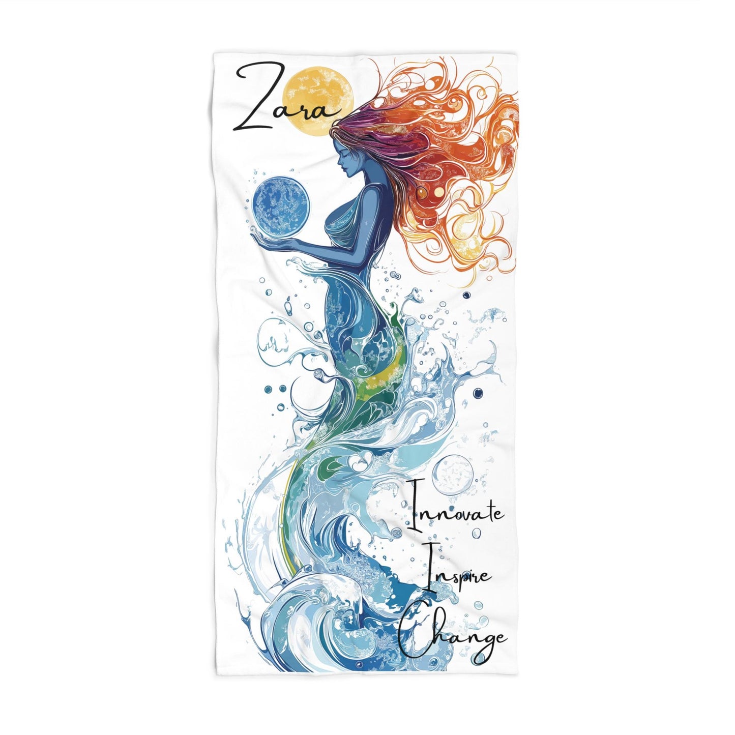 Aquarius Beach Towel: Personalized Astrology Gift