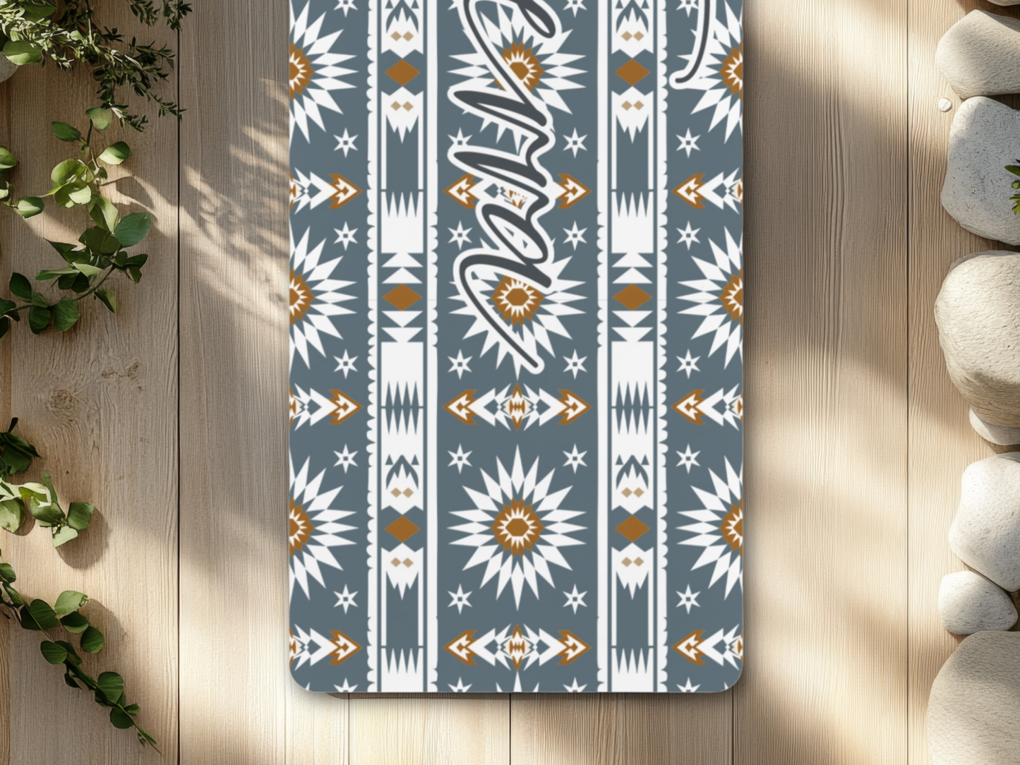 Personalized Southwest Pattern Yoga Mat: Custom Pilates Mat