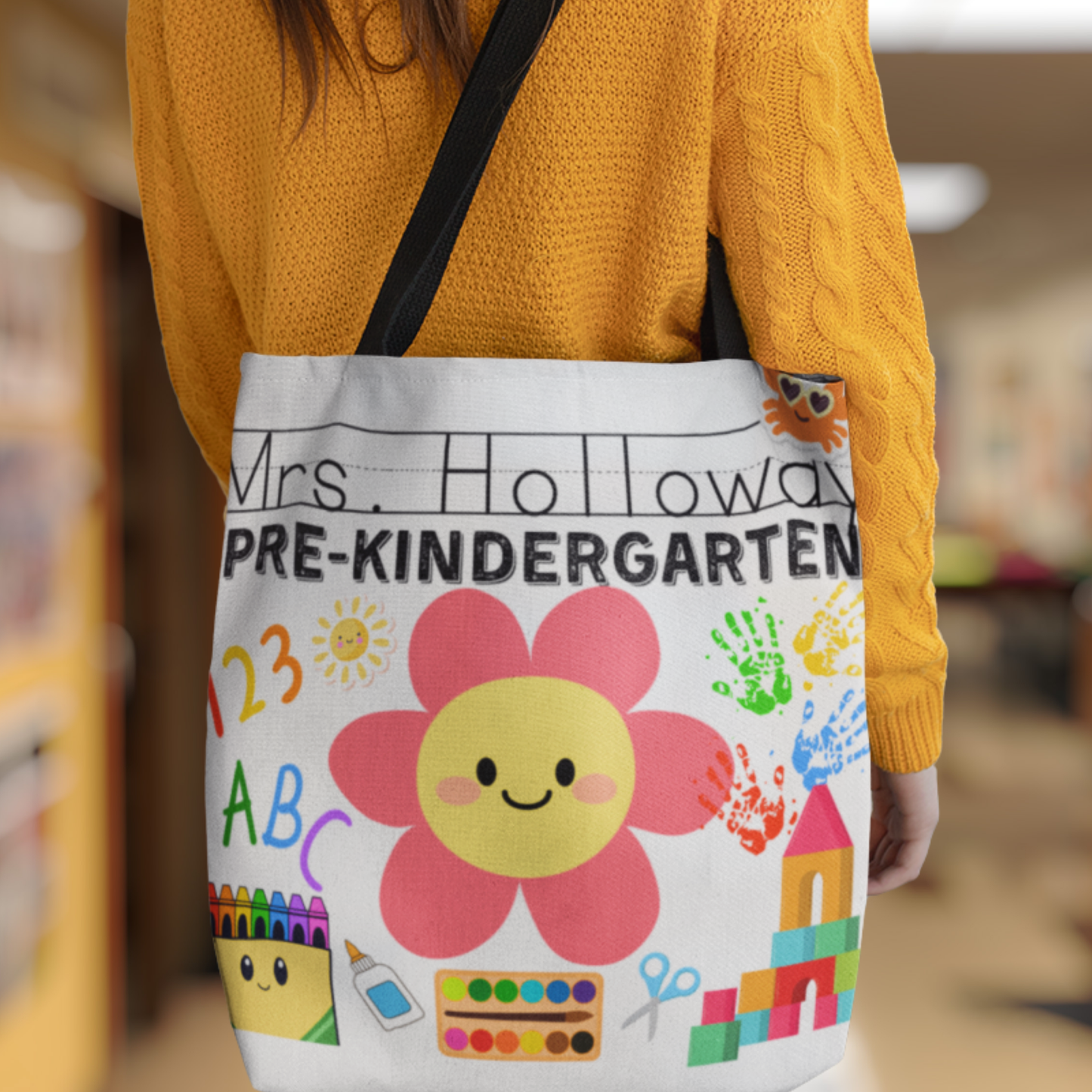 Personalized Preschool Teacher Tote Bag