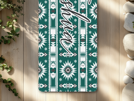Personalized Southwest Pattern Yoga Mat: Custom Pilates Mat