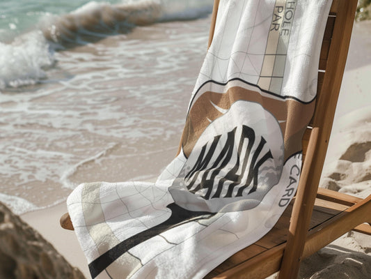 Personalized Golf Towel: Custom Name Beach & Pool Towel