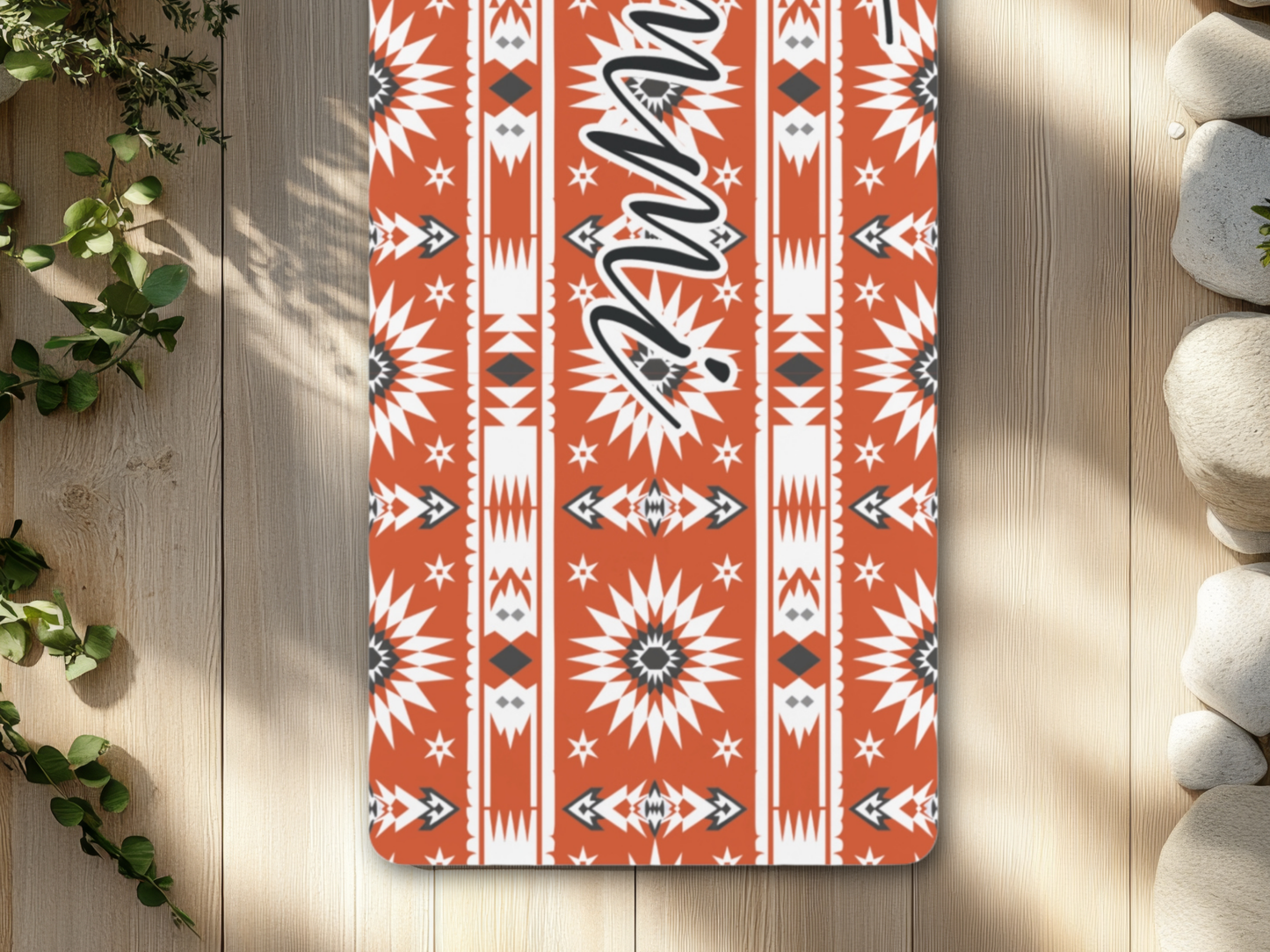 Personalized Southwest Pattern Yoga Mat: Custom Pilates Mat