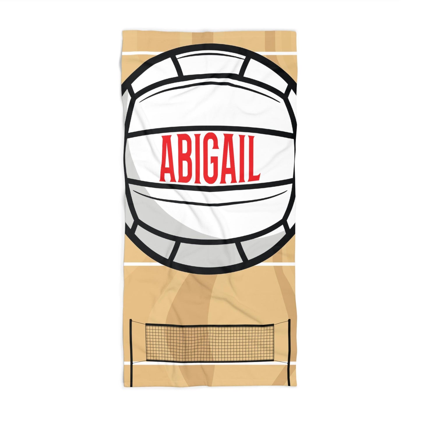 Personalized Volleyball Towel: Custom Name Beach & Pool Towel