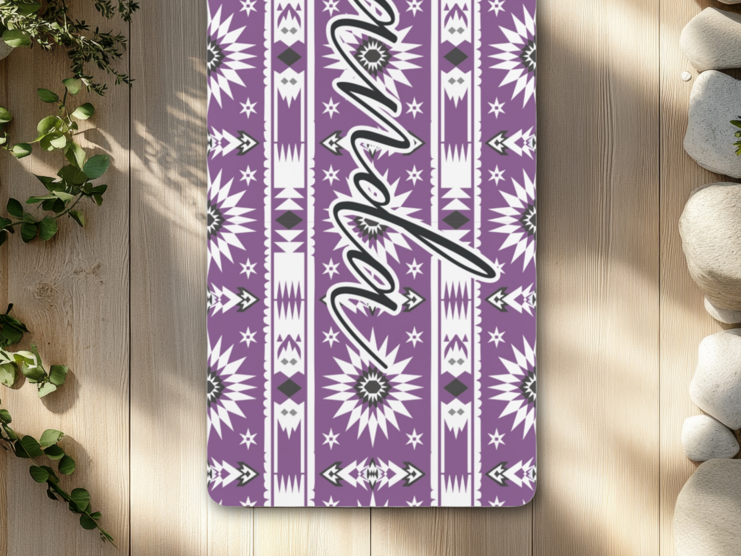 Personalized Southwest Pattern Yoga Mat: Custom Pilates Mat