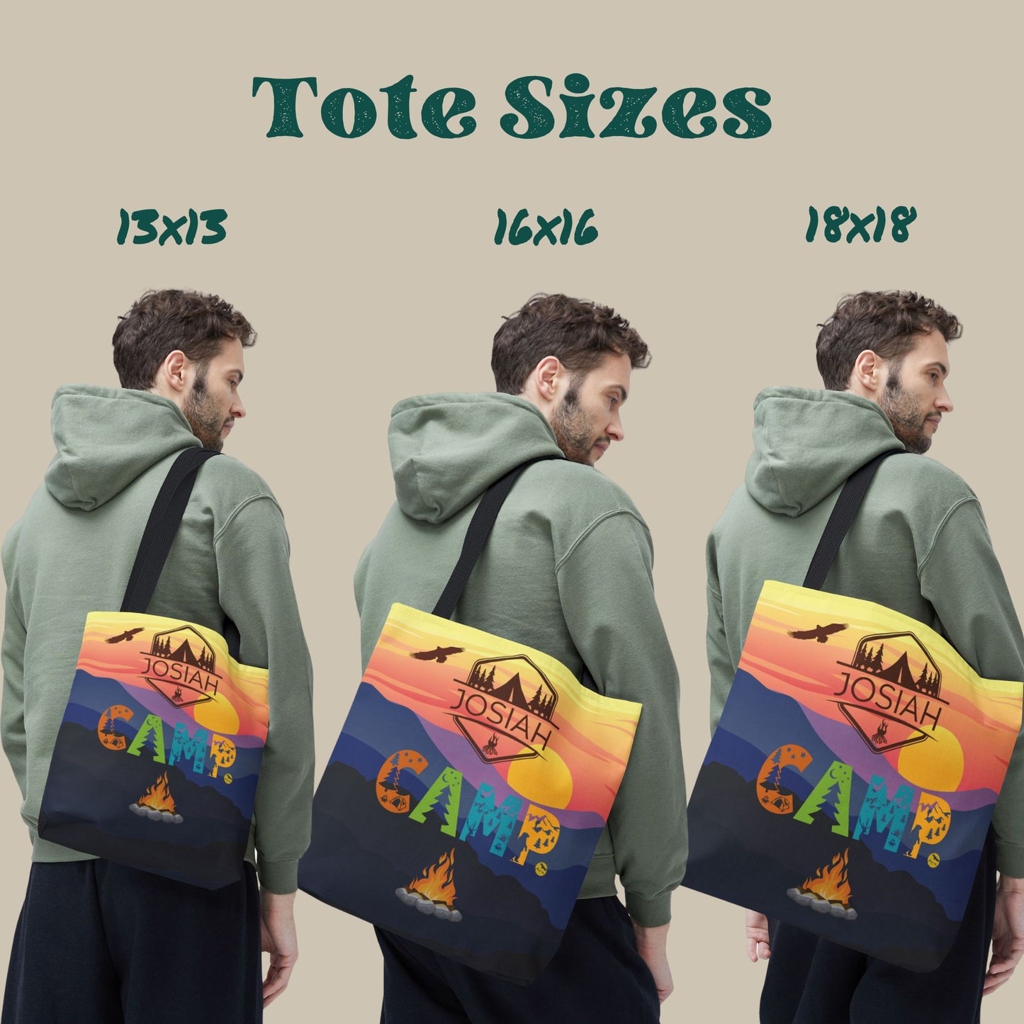 Personalized Camping Trip Tote Bag