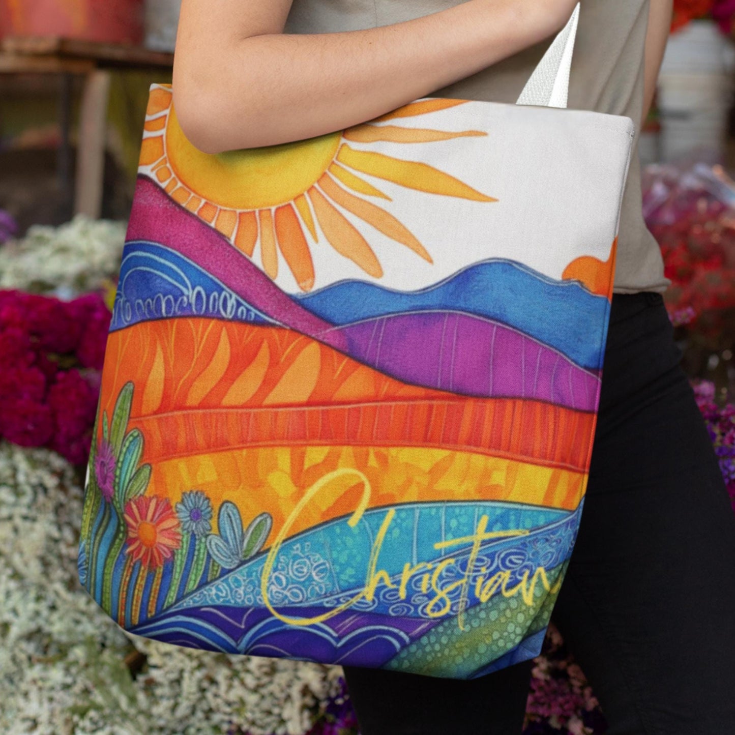 Personalized Rainbow Mountains Bag