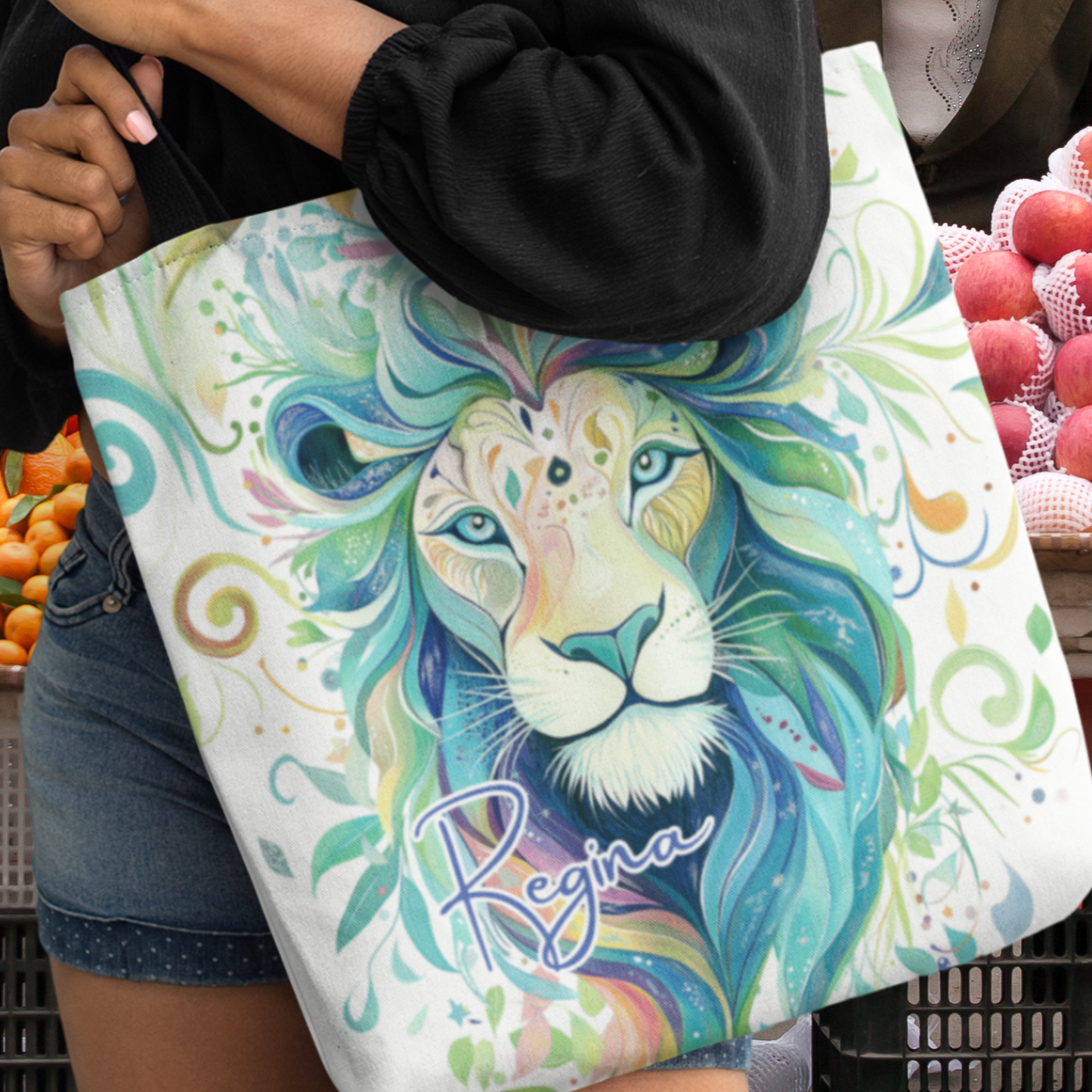 Personalized Leo Lion Tote with Name