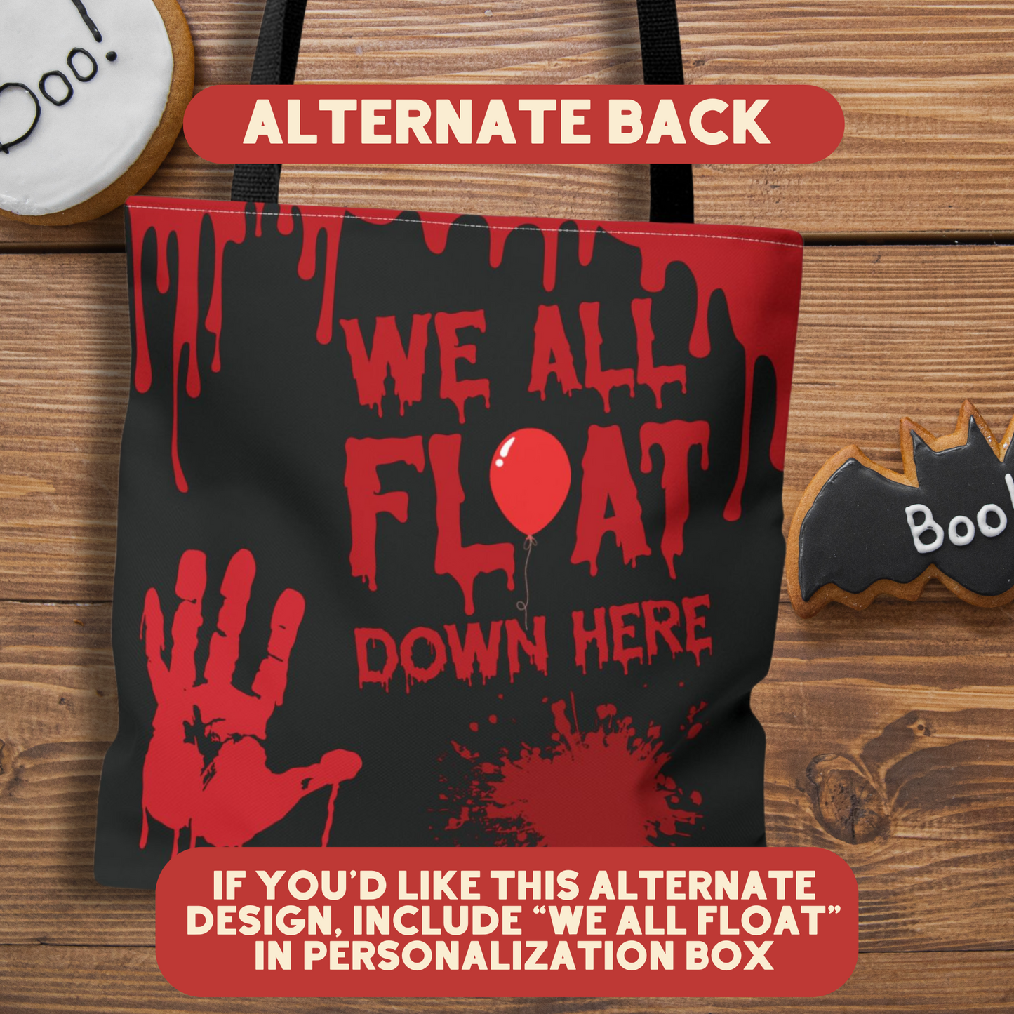 Personalized Bloody Halloween Trick or Treat Bag