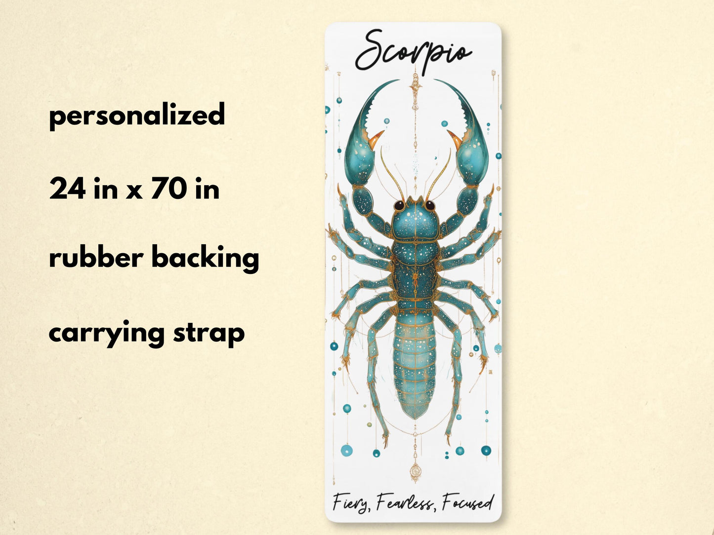 Personalized Scorpio Yoga Mat: Zodiac Pilates Mat