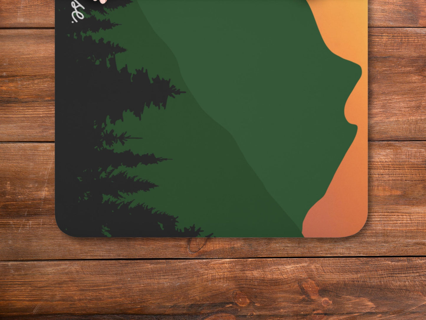 Personalized Mountain Yoga Mat: Pacific Northwest Custom Pilates Mat with Strap