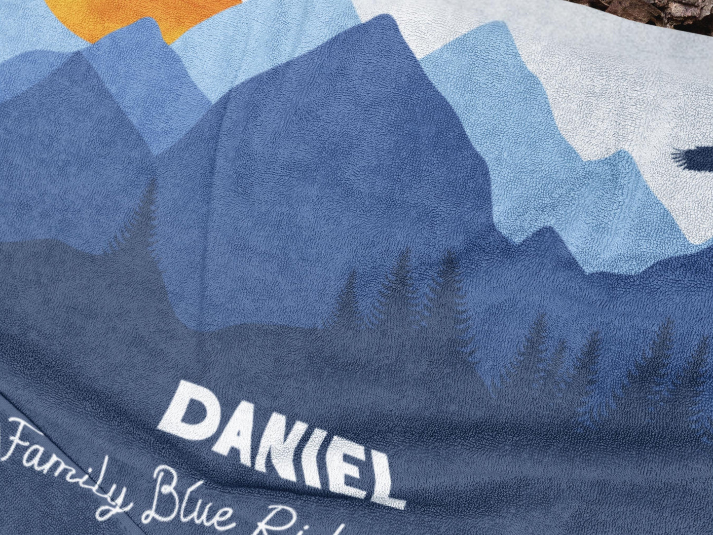Personalized Camping Towel: Blue Ridge Mountains Trip Keepsake