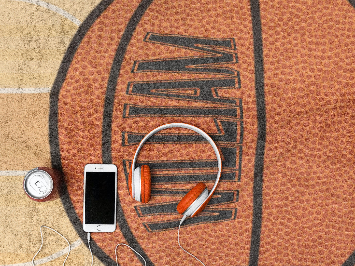 Personalized Basketball Towel: Custom Name Beach & Pool Towel