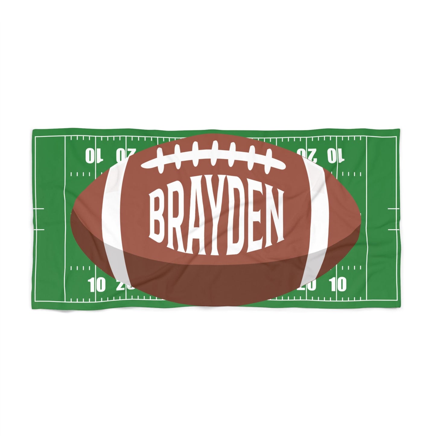 Personalized Football Towel: Custom Name Beach & Pool Towel