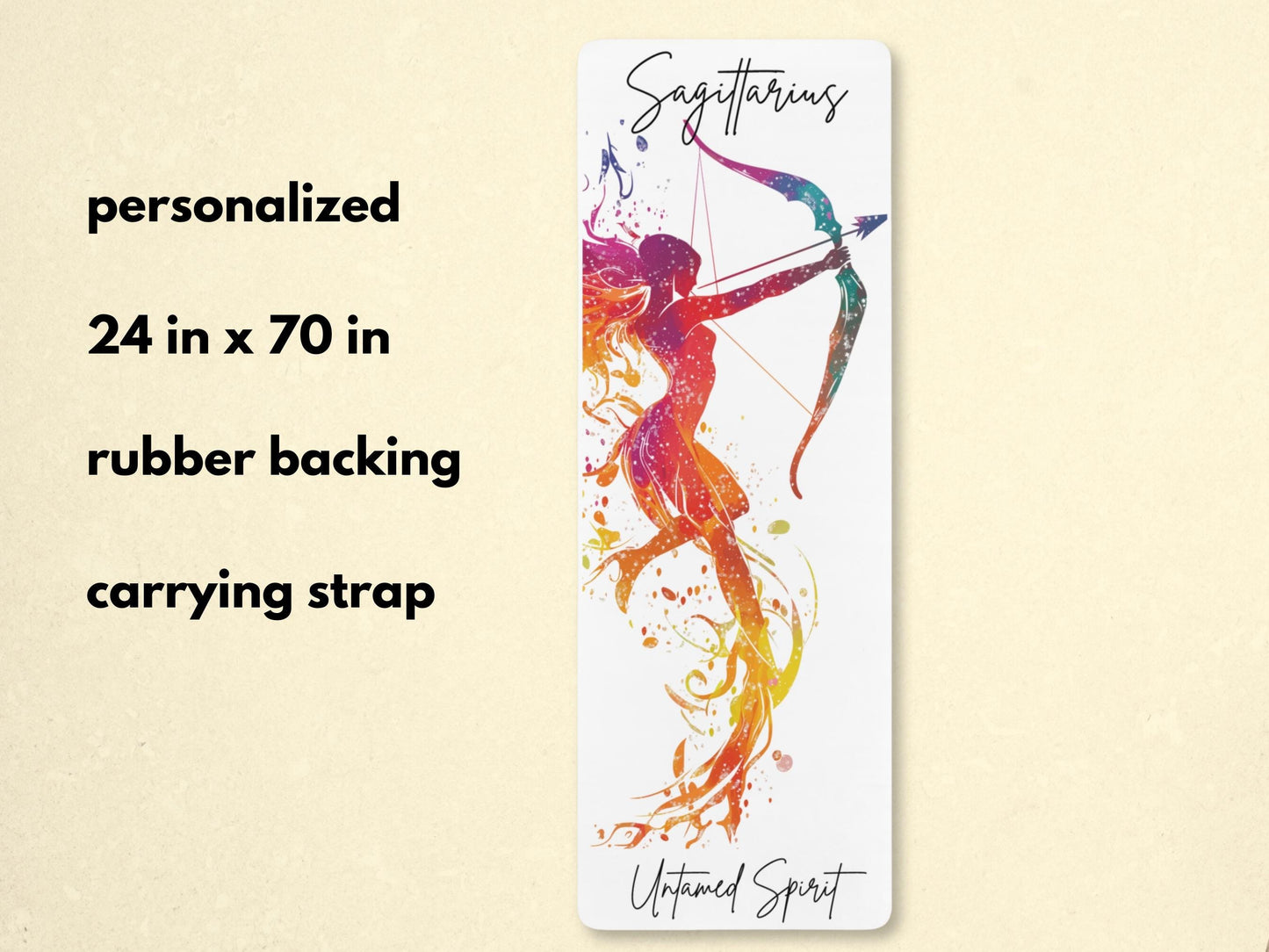 Personalized Zodiac Yoga Mat: Sagittarius Pilates Mat