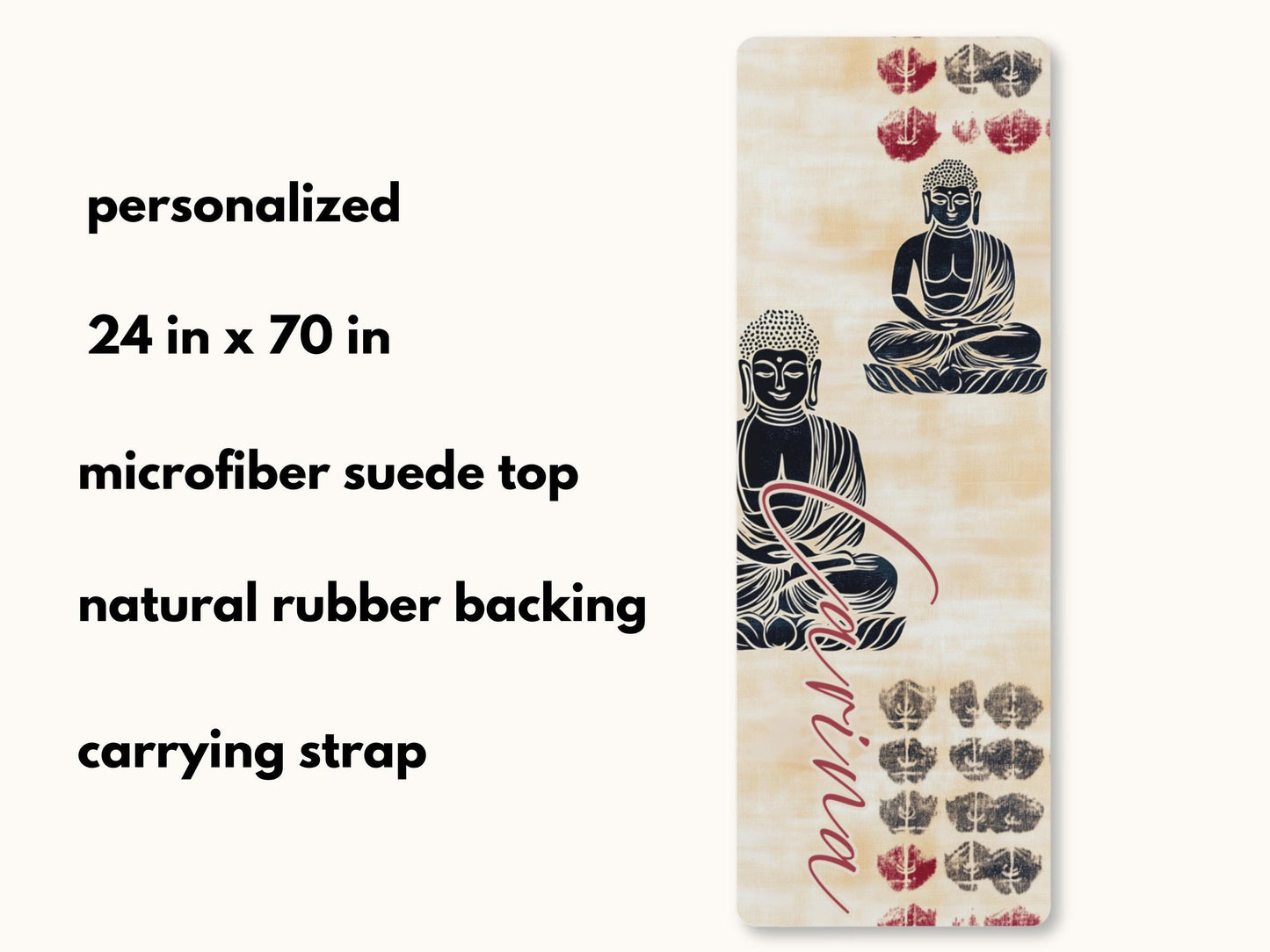 Personalized Buddha Yoga Mat: Custom Pilates Mat