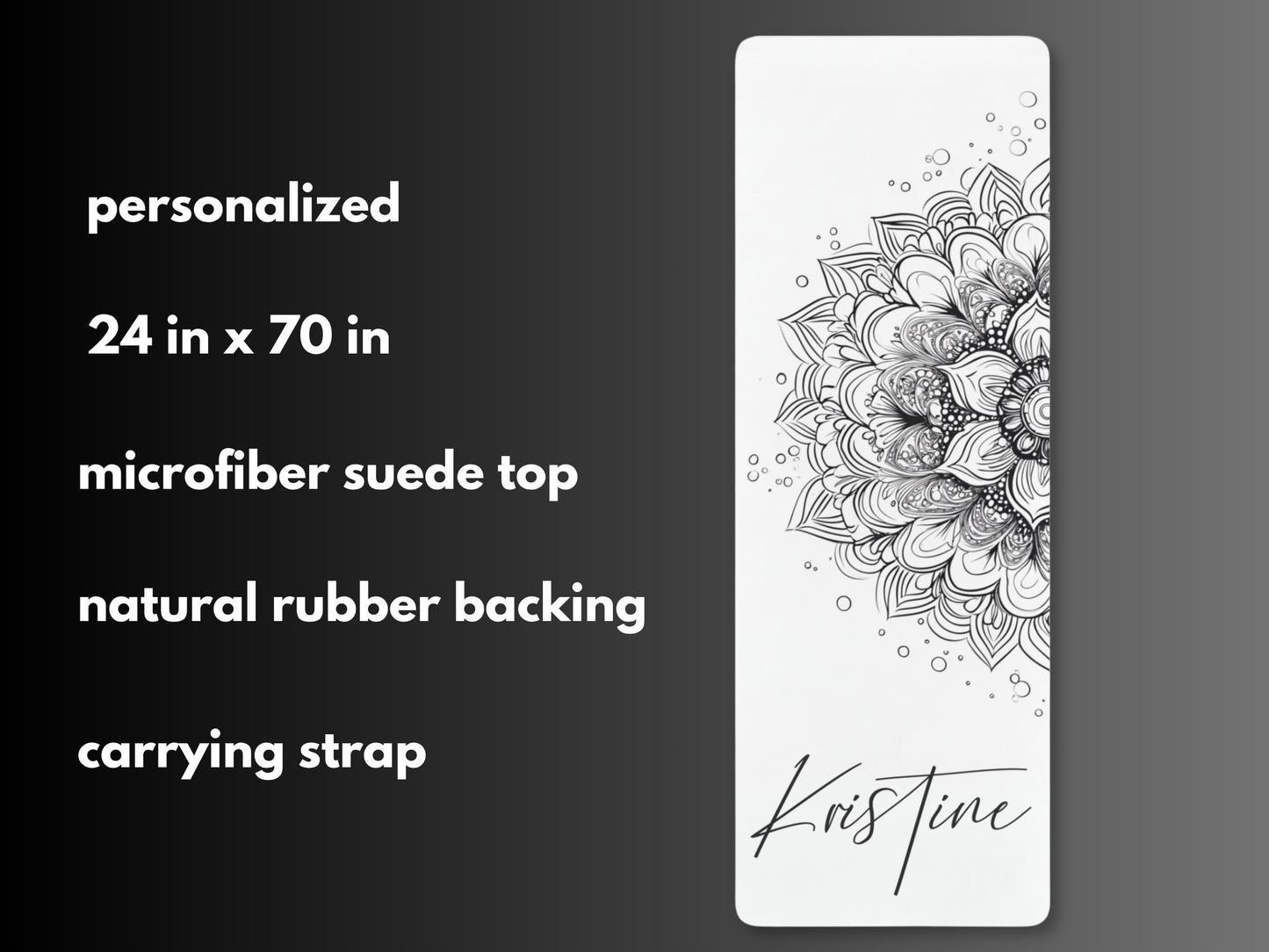 Personalized Doodle Mandala Yoga Mat: Custom Pilates Mat