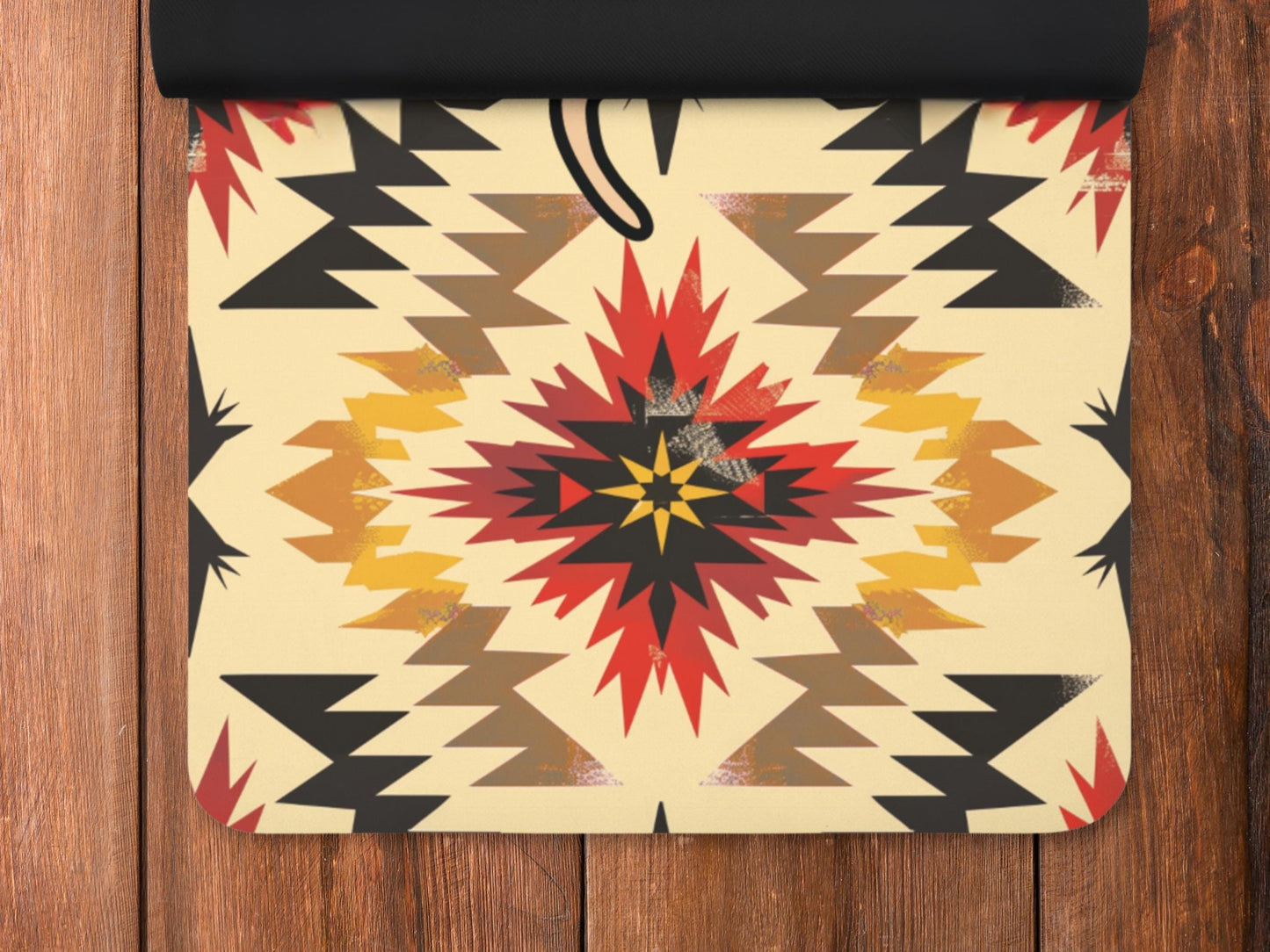 Personalized Southwest Native American Pattern Yoga Mat: Custom Pilates Mat