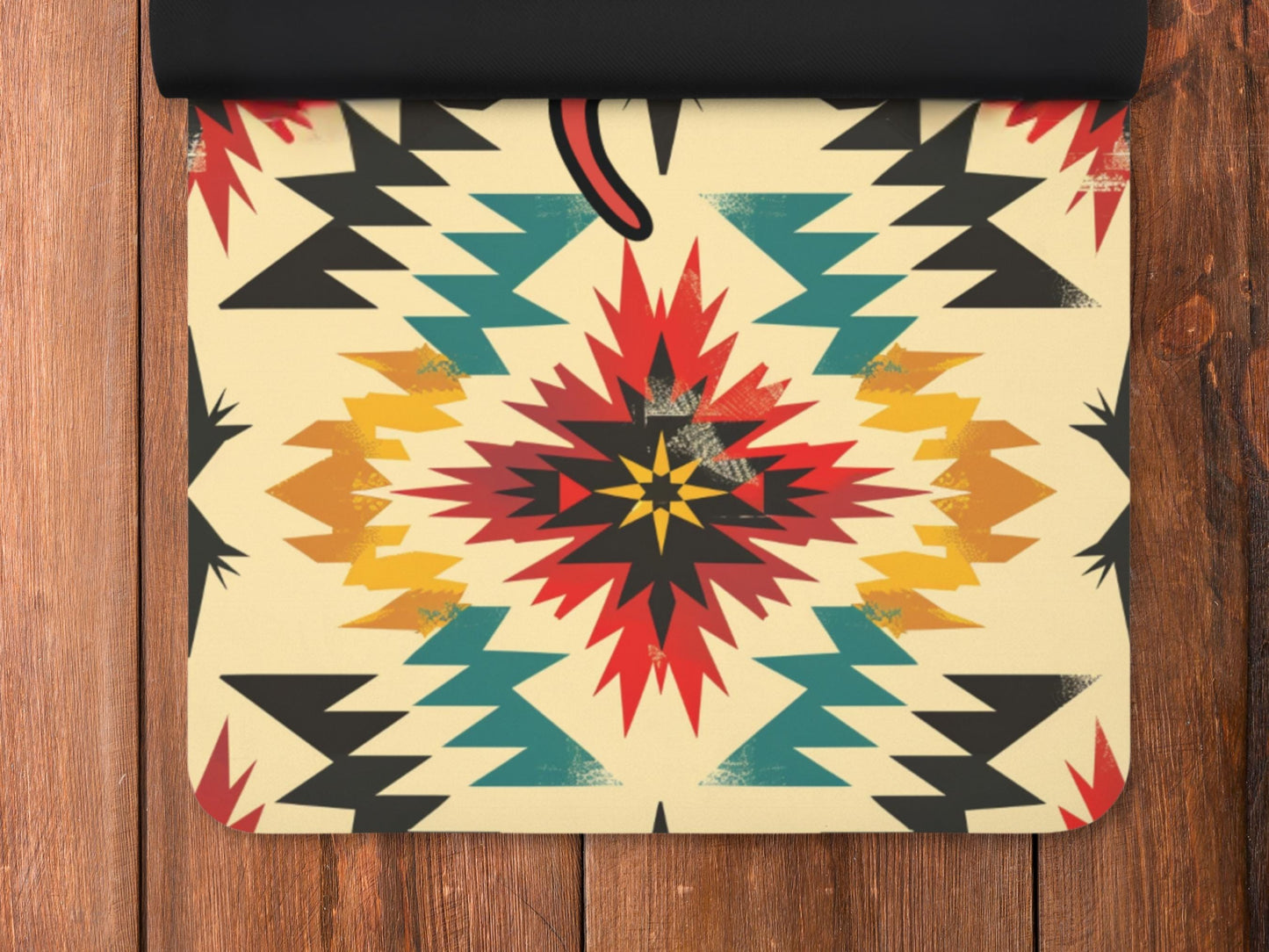 Personalized Southwest Native American Pattern Yoga Mat: Custom Pilates Mat