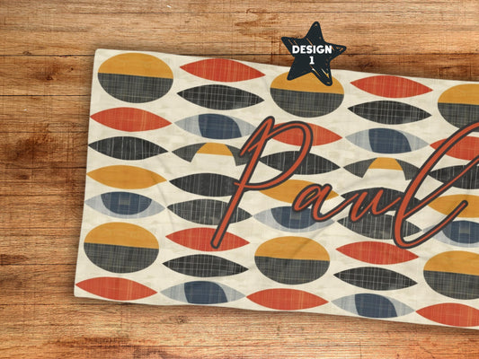 Custom Beach Towel: Personalized Midcentury Modern Towel - 2 Designs