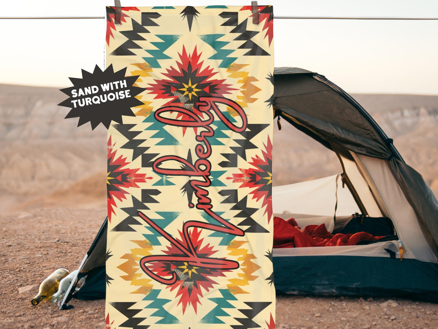 Custom Beach Towel: Personalized Southwest Towel - 4 Designs