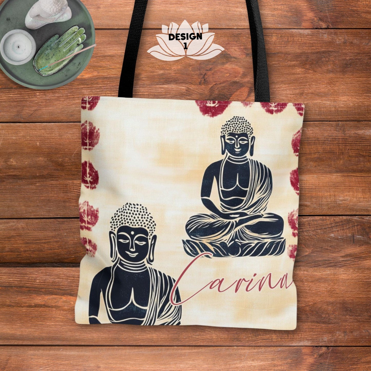 Custom Buddha Tote Bag: Personalized Buddha Tote Bag - 3 Designs